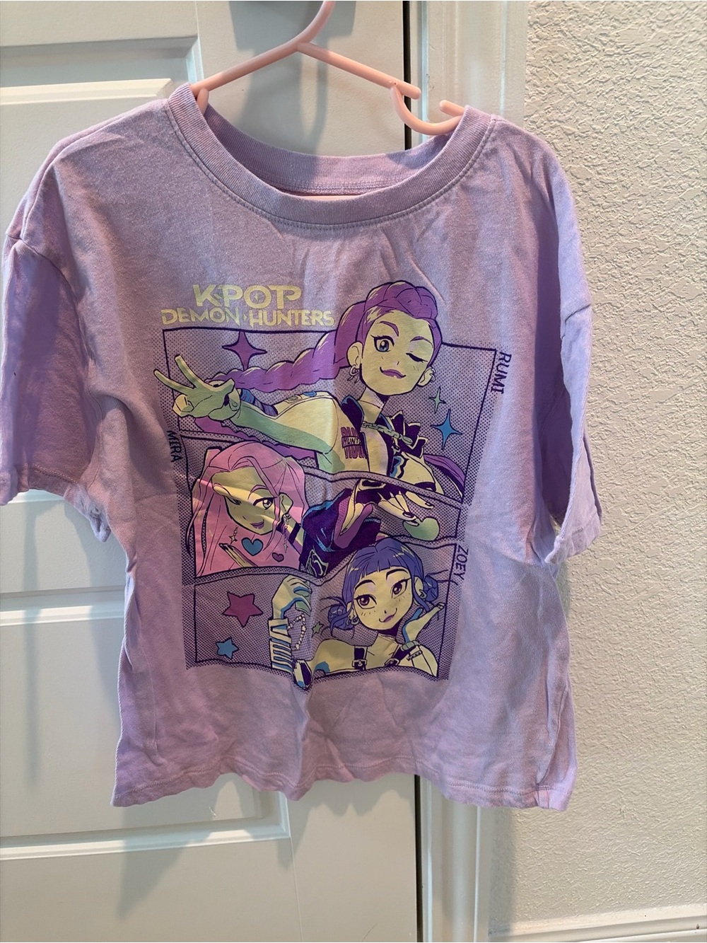 Netflix Lavender KPOP Demon Hunters Graphic Kids Tee